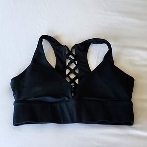 Fabletics black criss cross sports bra